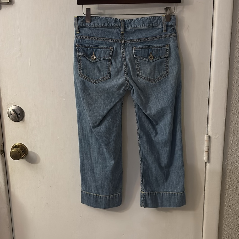 Banana Republic Denim Stretch Bermuda Shorts 0 Festival Summer Casual Boho Twee - Picture 5 of 13